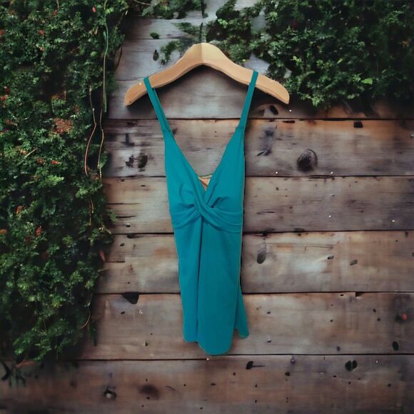 Lands' End Other - Lands' End Women's Tummy Control Swimdress Size 16L Jade Green NWOT